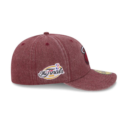 Pictured is this NBA Hardwood Classic Miami Heat 59FIFTY Fitted cap in Red. 5