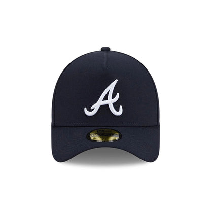 Pictured is this MLB Team Side Atlanta Braves 59FORTY A-Frame Fitted cap in navy. 3