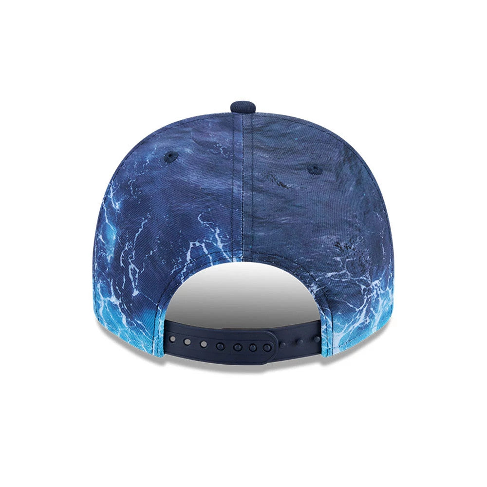 Pictured is this MLB Deep Water New York Yankees 9FIFTY A-Frame Snapback cap in pastel blue. 7