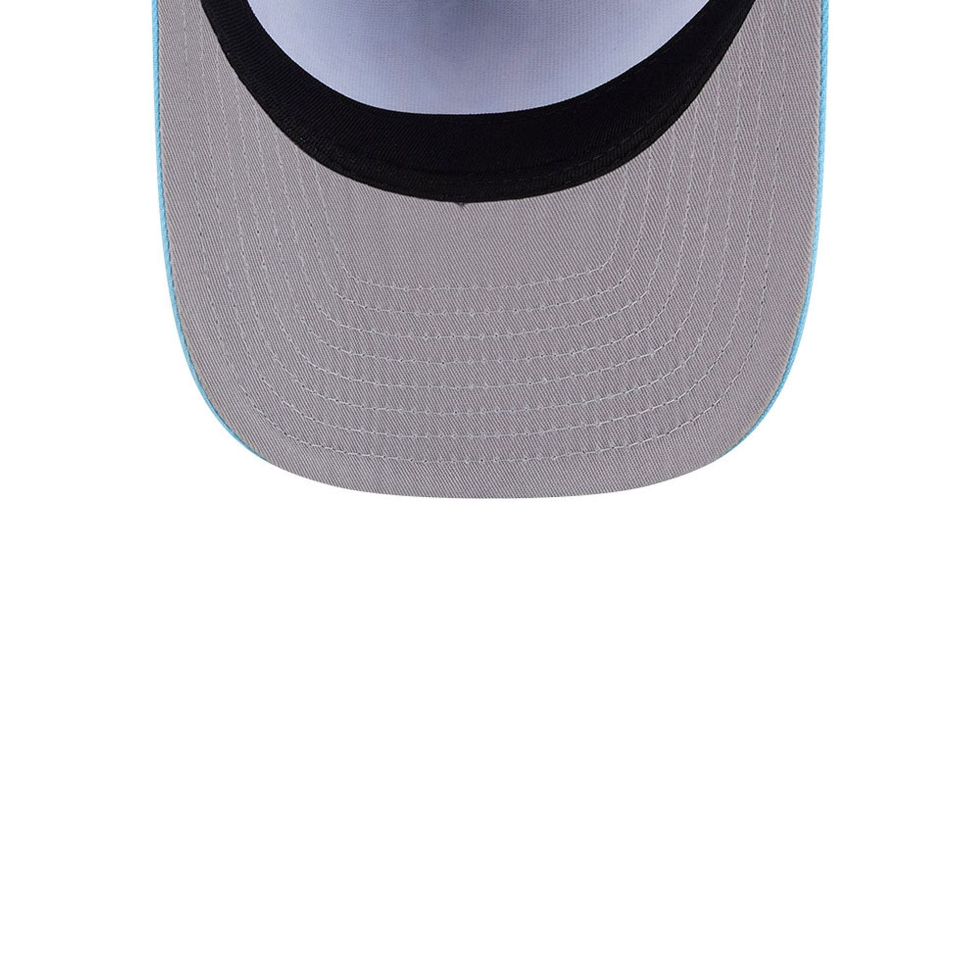 Pictured is this MLB Deep Water New York Yankees 9FIFTY A-Frame Snapback cap in pastel blue. 2