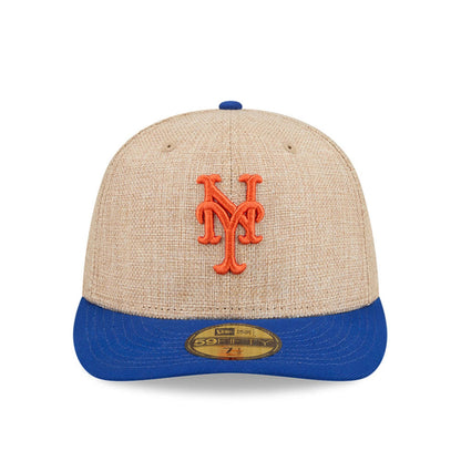 Pictured is this MLB Twine New York Mets 59FIFTY Fitted cap in blue. 3
