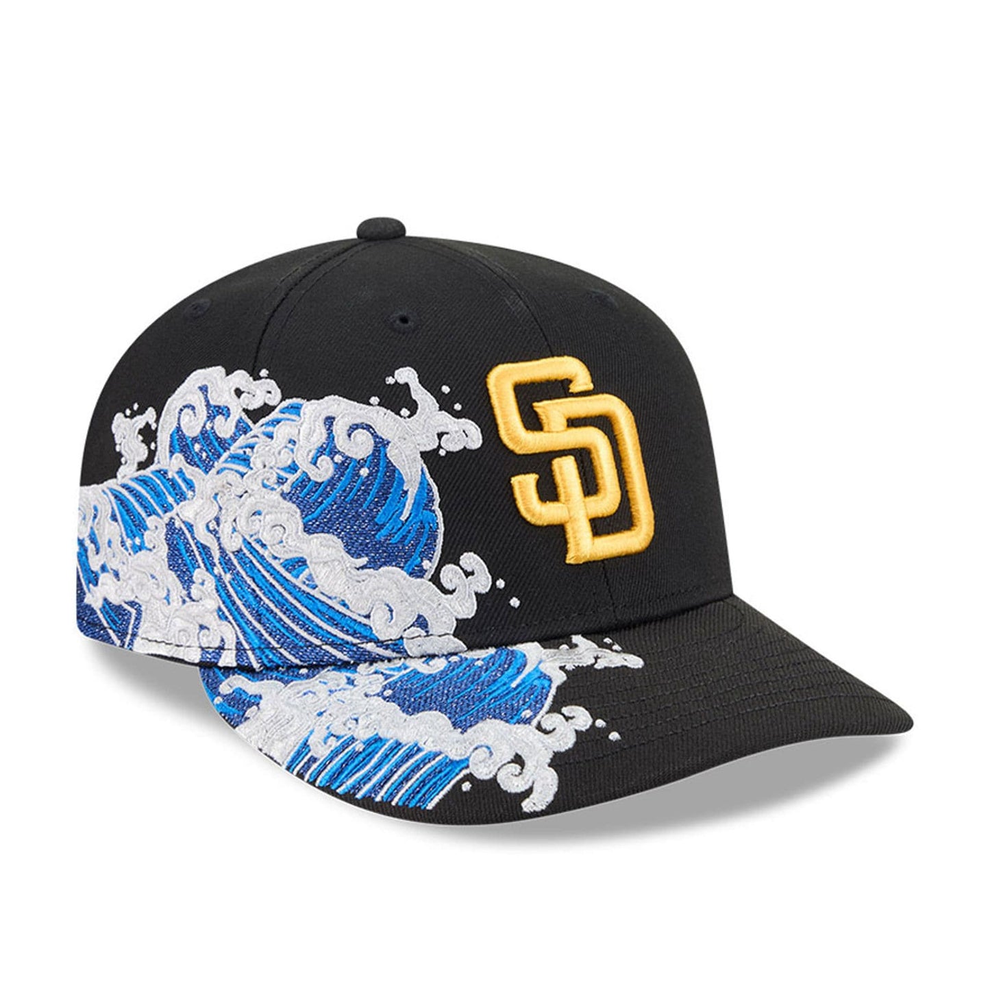 Pictured is this MLB Vissurf San Diego Padres 9FIFTY Snapback cap in black. 1