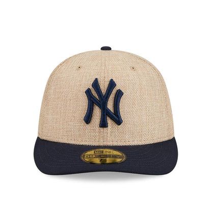 Pictured is this MLB Twine New York Yankees 59FIFTY Fitted cap in navy. 3