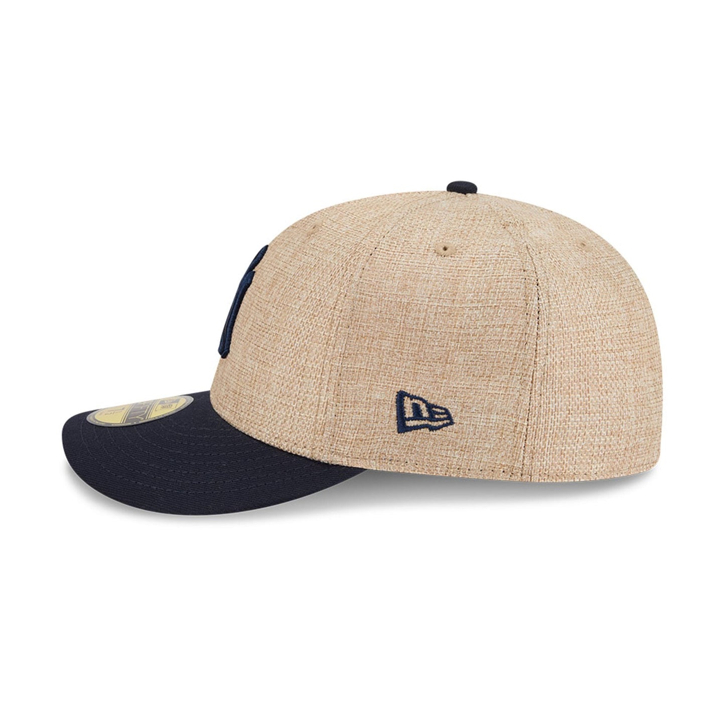 Pictured is this MLB Twine New York Yankees 59FIFTY Fitted cap in navy. 5