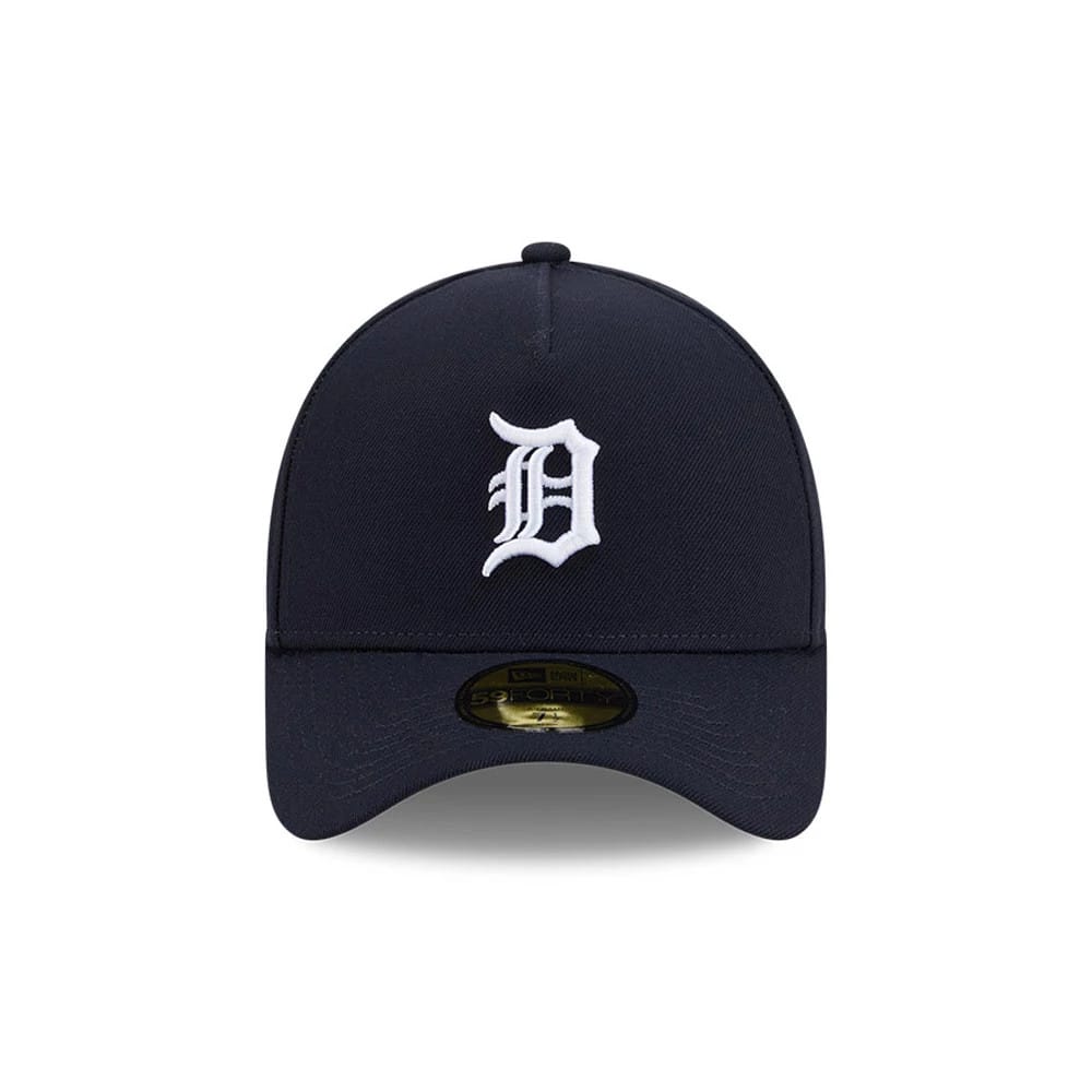 Pictured is this MLB Team Side Detroit Tigers 59FORTY A-Frame Fitted cap in navy. 3