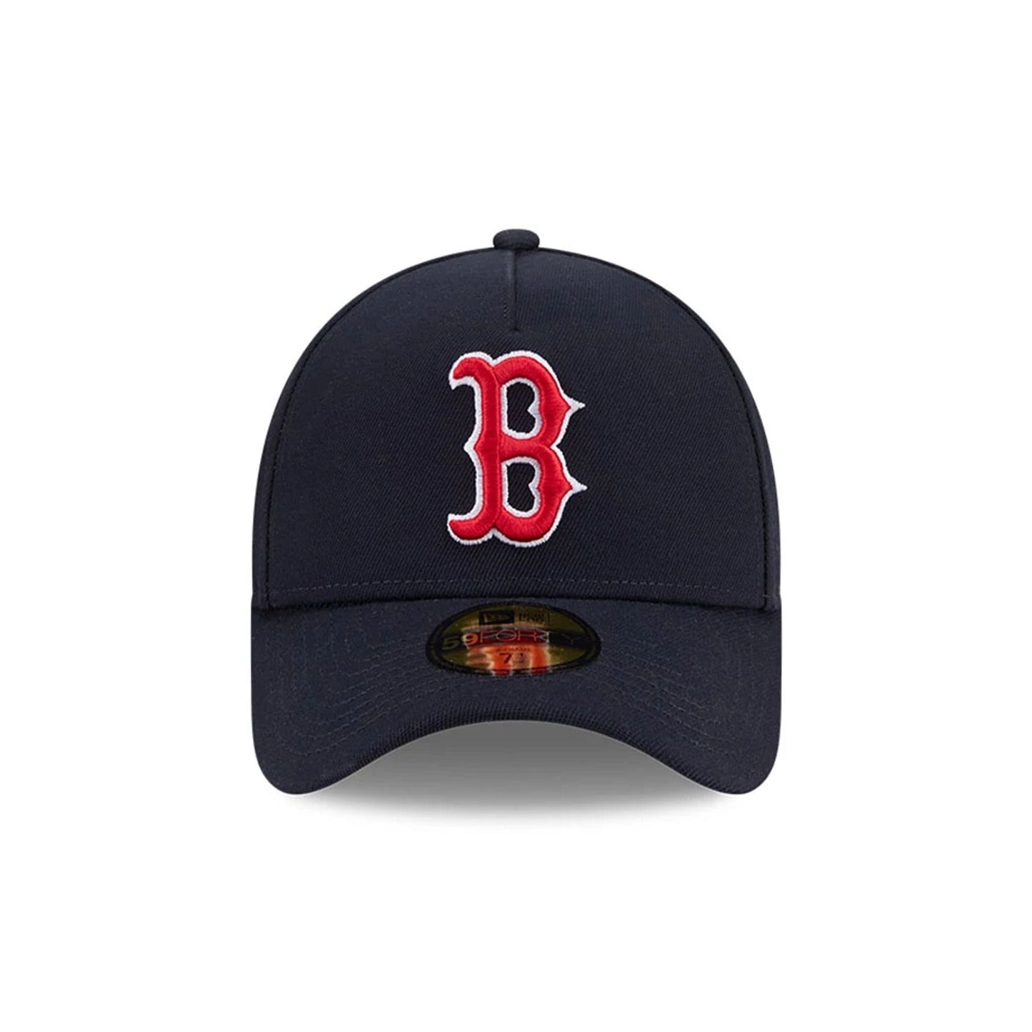 Pictured is this MLB Team Side Boston Red Sox 59FORTY A-Frame Fitted cap in navy. 3
