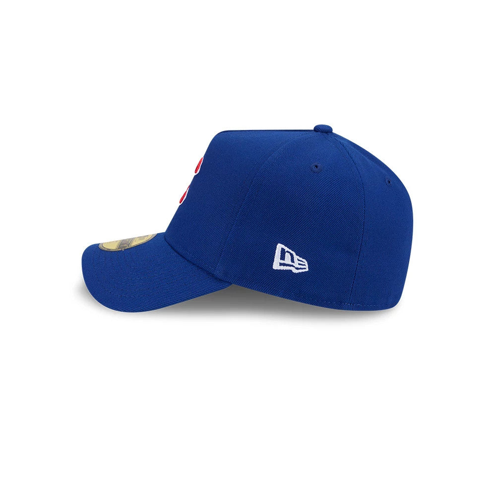 Pictured is this MLB Team Side Chicago Cubs 59FORTY A-Frame Fitted cap in blue. 6