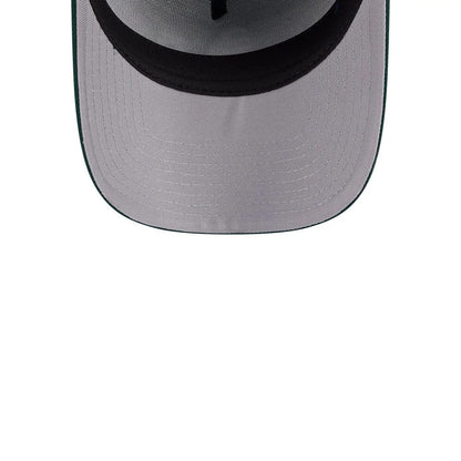 Pictured is this MLB Team Side Athletics 59FORTY A-Frame Fitted cap in dark green. 2