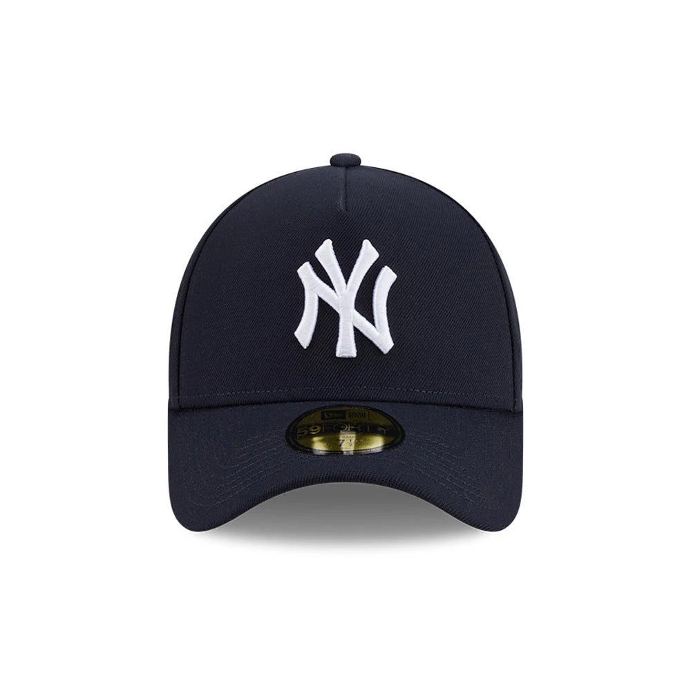 Pictured is this MLB Team Side New York Yankees 59FORTY A-Frame Fitted cap in navy. 3
