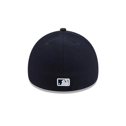 Pictured is this MLB Team Side New York Yankees 59FORTY A-Frame Fitted cap in navy. 7