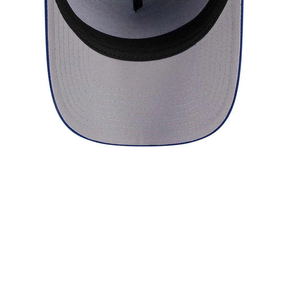 Pictured is this MLB Team Side New York Mets 59FORTY A-Frame Fitted cap in blue. 2