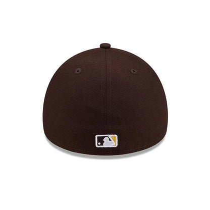 Pictured is this MLB Team Side San Diego Padres 59FORTY A-Frame Fitted cap in dark brown. 6