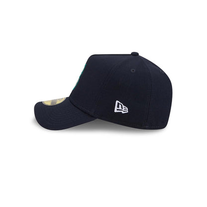 Pictured is this MLB Team Side Seattle Mariners 59FORTY A-Frame Fitted cap in navy. 5