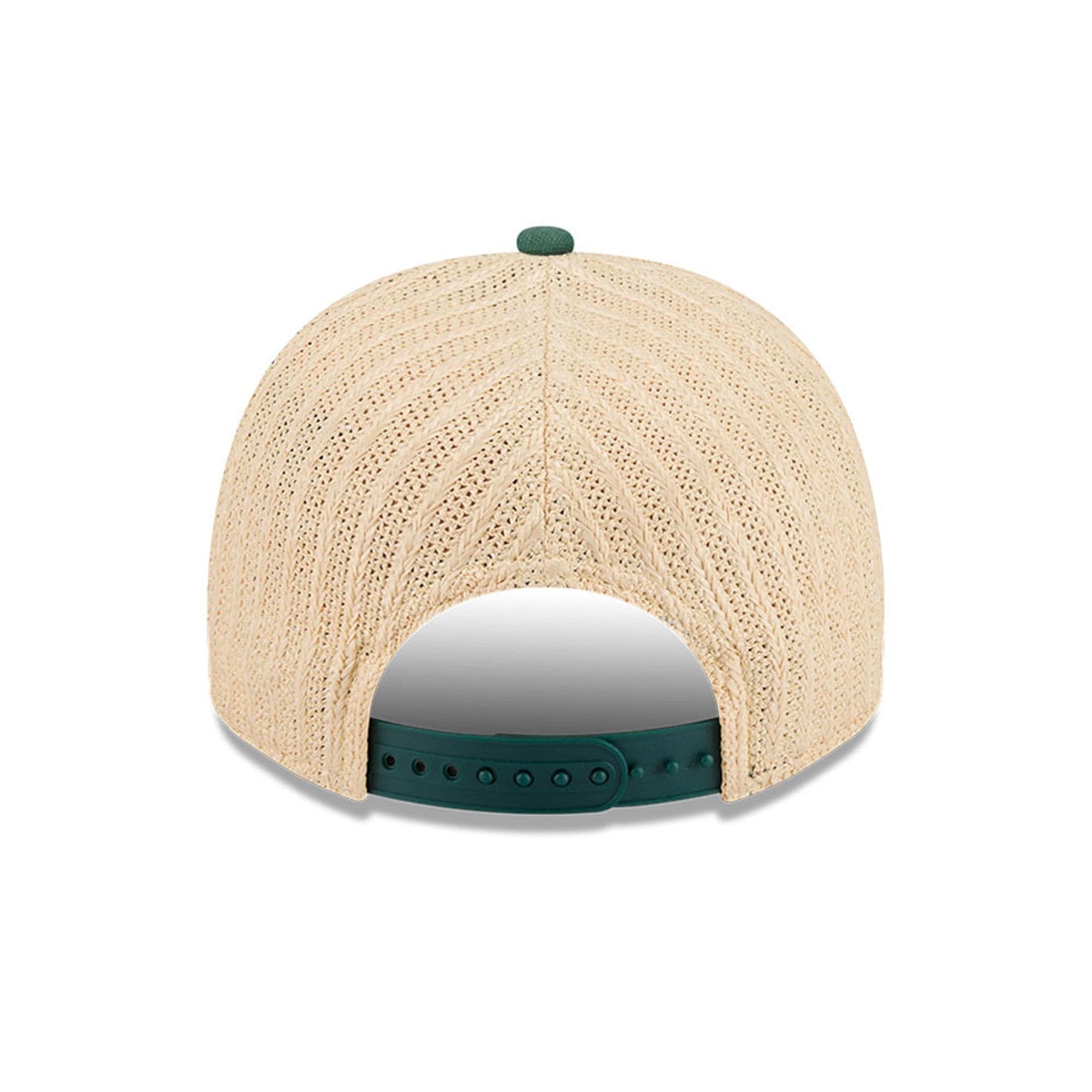 Pictured is this MLB Grained Athletics 9FIFTY A-Frame Snapback cap in dark green. 7