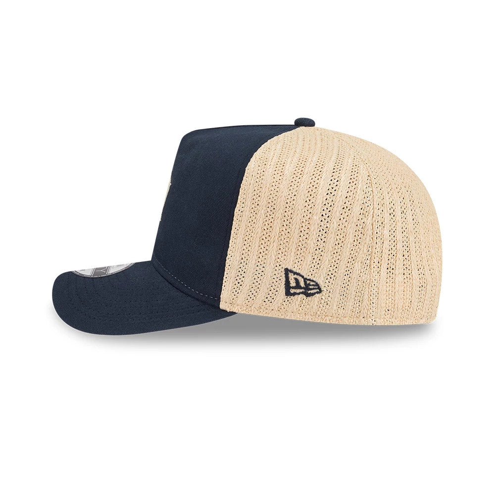 Pictured is this MLB Grained Detroit Tigers 9FIFTY A-Frame Snapback cap in navy. 5