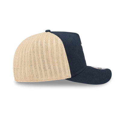 Pictured is this MLB Grained Detroit Tigers 9FIFTY A-Frame Snapback cap in navy. 6