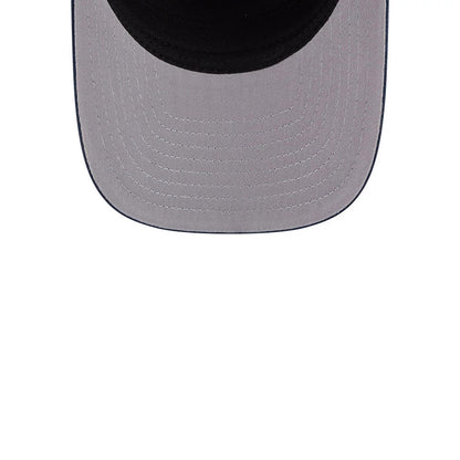 Pictured is this MLB Grained LA Dodgers 9FIFTY A-Frame Snapback cap in dark blue. 2