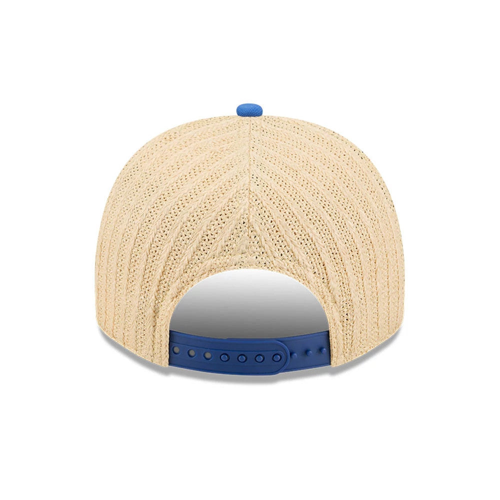 Pictured is this MLB Grained New York Mets 9FIFTY A-Frame Snapback cap in blue. 7