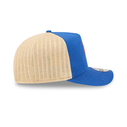 Pictured is this MLB Grained New York Mets 9FIFTY A-Frame Snapback cap in blue. 6
