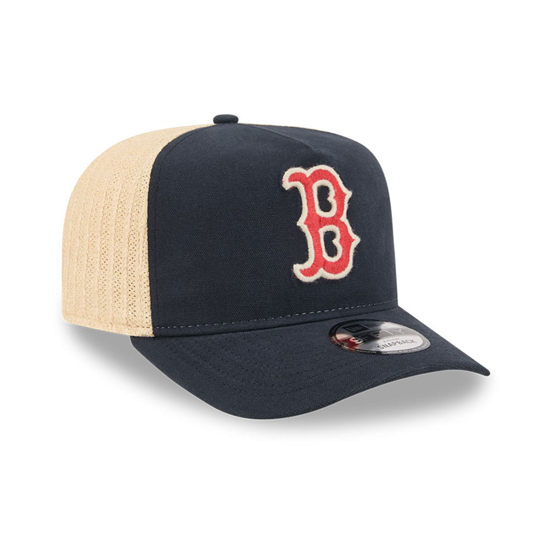 Pictured is this MLB Grained Boston Red Sox 9FIFTY A-Frame Snapback cap in navy. 4