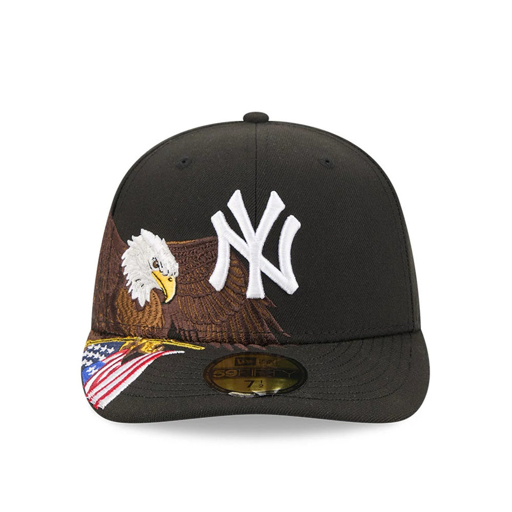 Pictured is this MLB Eagle New York Yankees 59FIFTY Fitted cap in black. 3