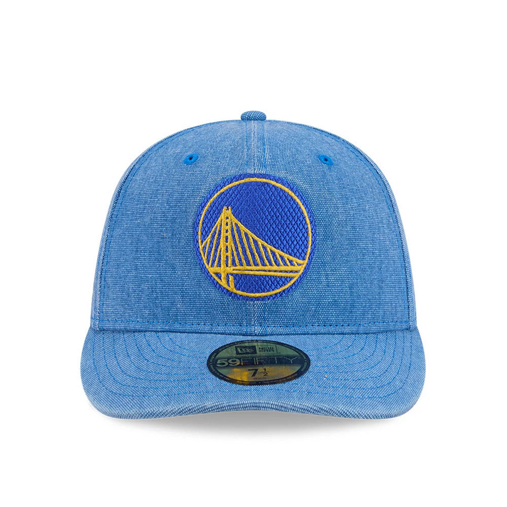 Pictured is this NBA Hardwood Classic Golden State Warriors 59FIFTY Fitted cap in blue. 3