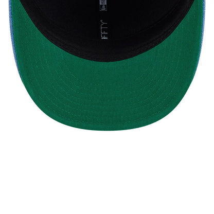 Pictured is this NBA Hardwood Classic Golden State Warriors 59FIFTY Fitted cap in blue. 2