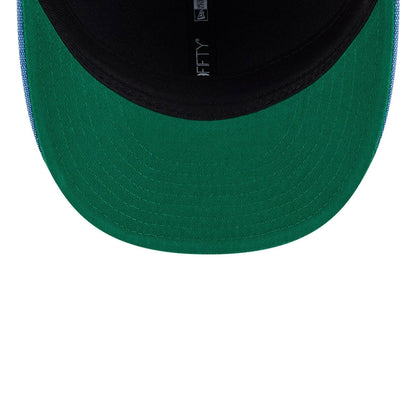 Pictured is this NBA Hardwood Classic Golden State Warriors 59FIFTY Fitted cap in blue. 2