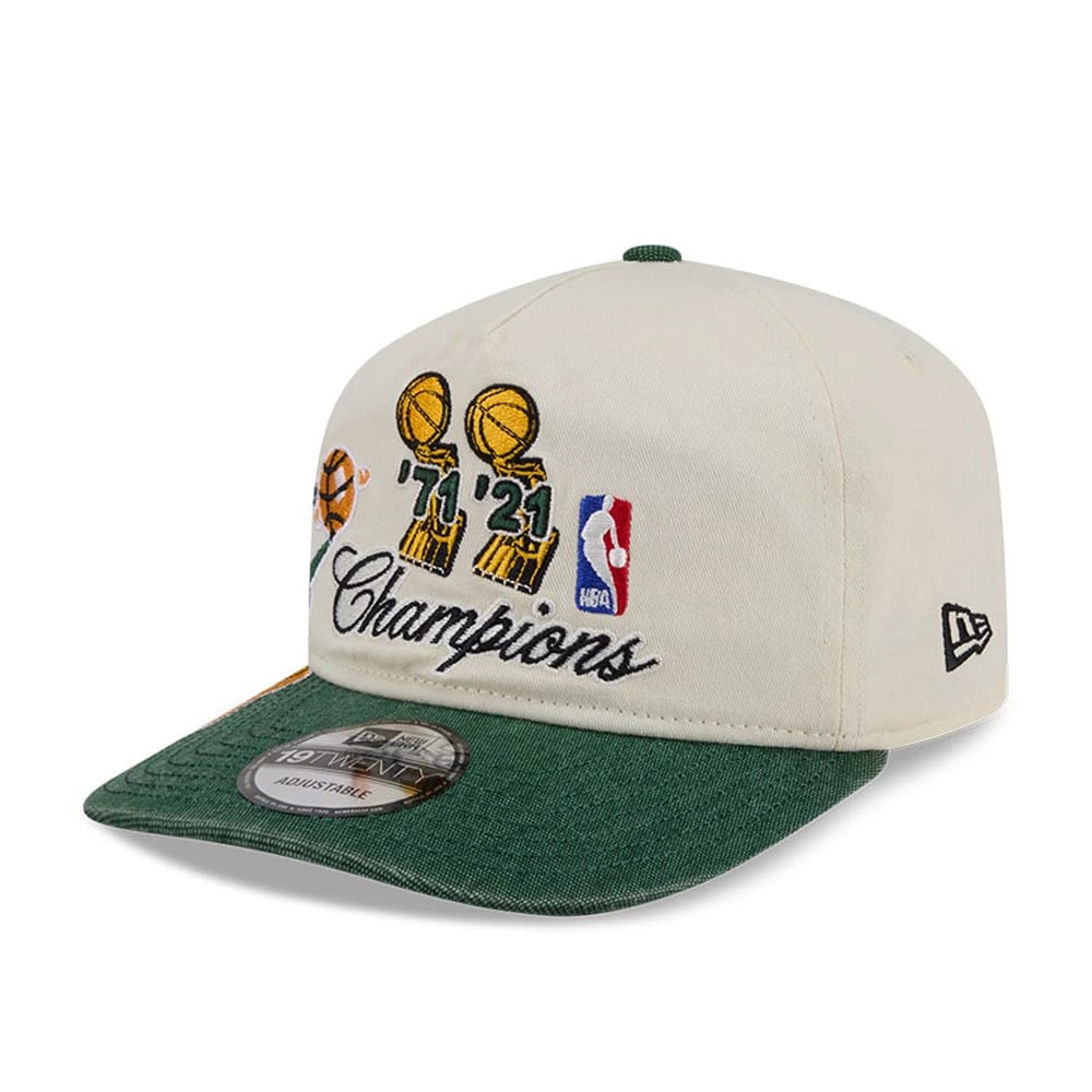 Pictured is this NBA Hardwood Classic Milwaukee Bucks 19TWENTY cap in green. 4