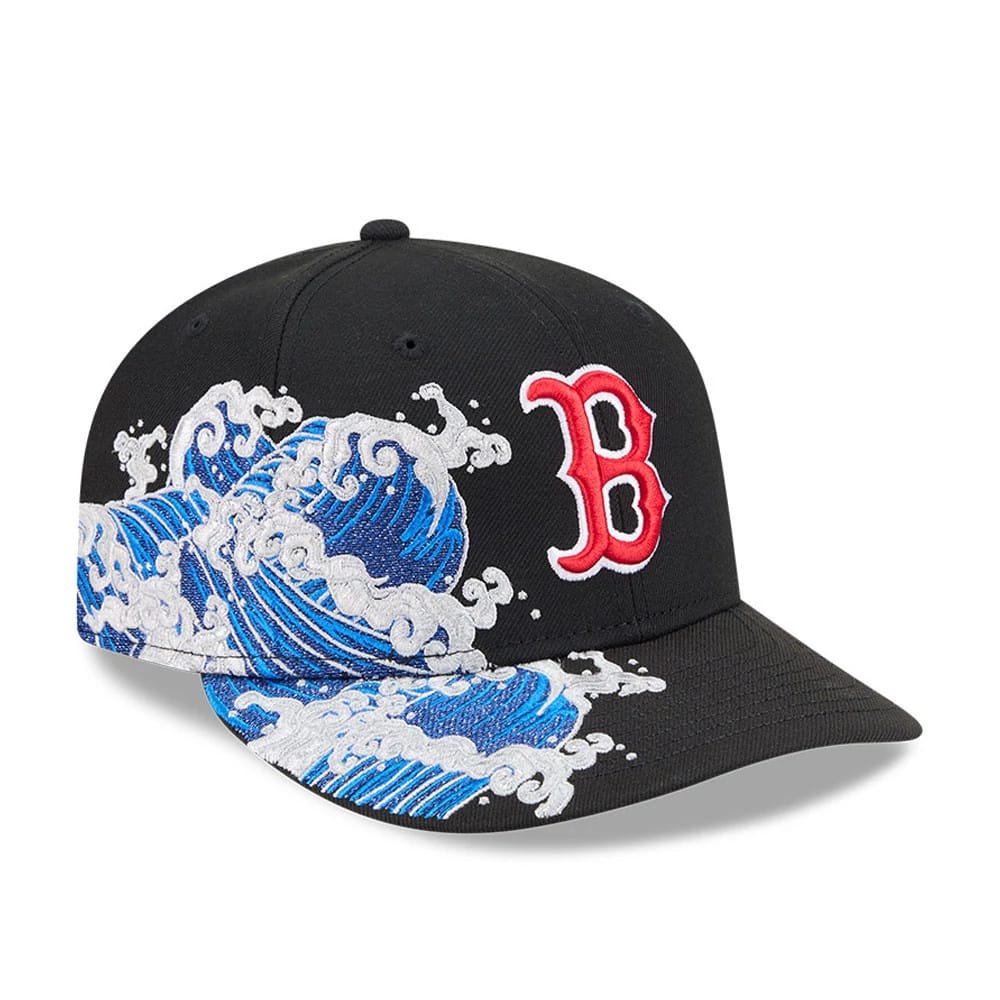 Pictured is this MLB Vissurf Boston Red Sox 9FIFTY Snapback cap in black. 1