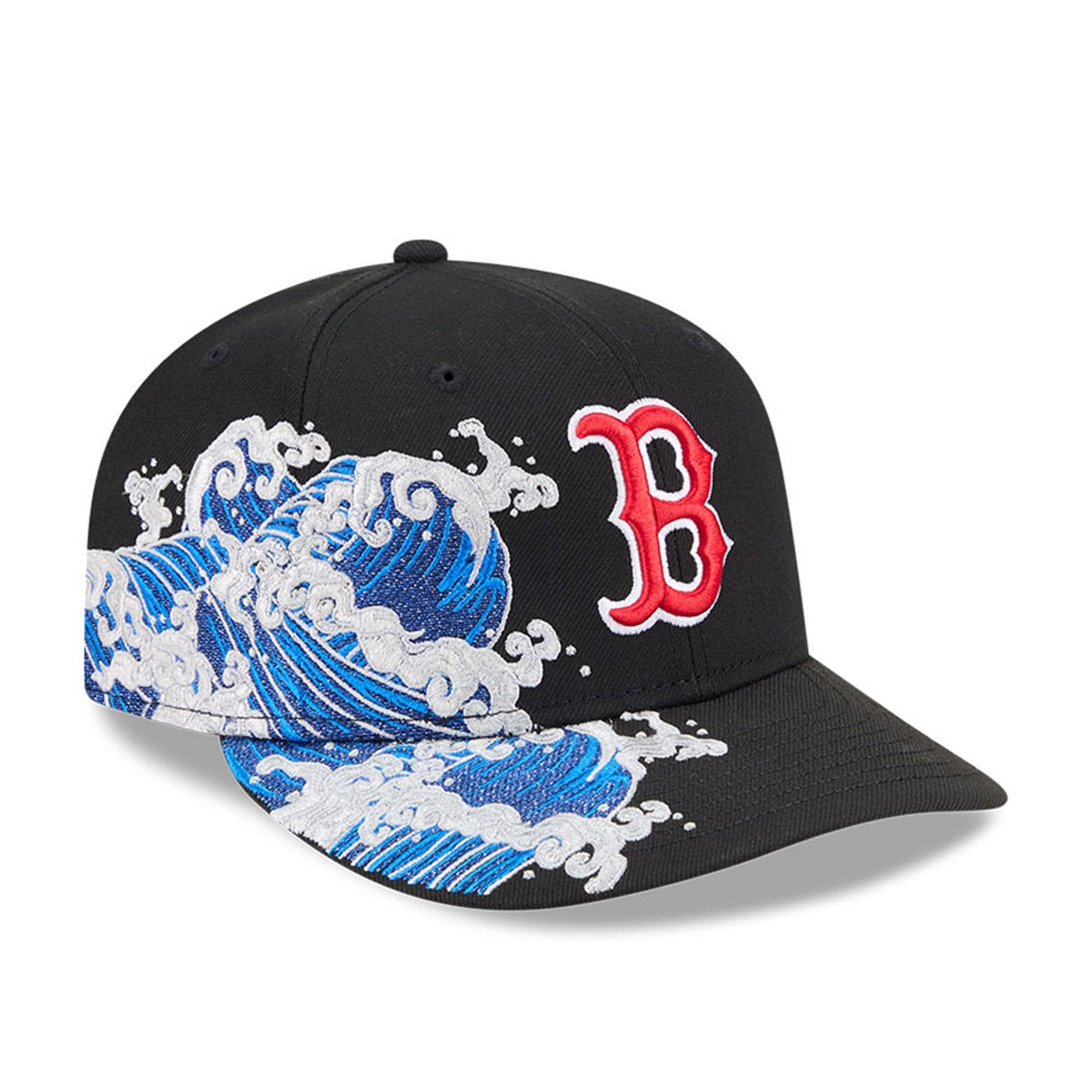 Pictured is this MLB Vissurf Boston Red Sox 9FIFTY Snapback cap in black. 1