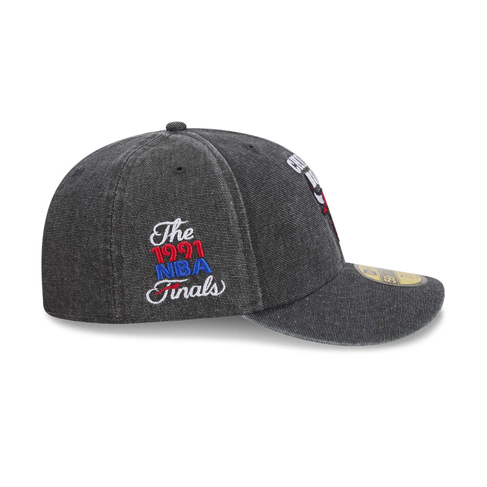 Pictured is this NBA Hardwood Classic Chicago Bulls 59FIFTY Fitted cap in black. 5