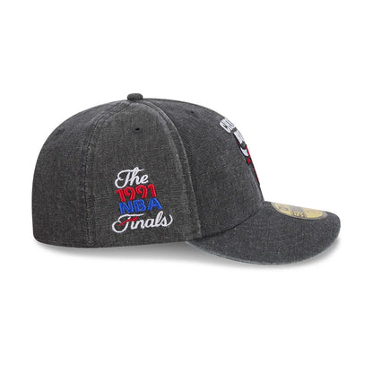 Pictured is this NBA Hardwood Classic Chicago Bulls 59FIFTY Fitted cap in black. 5