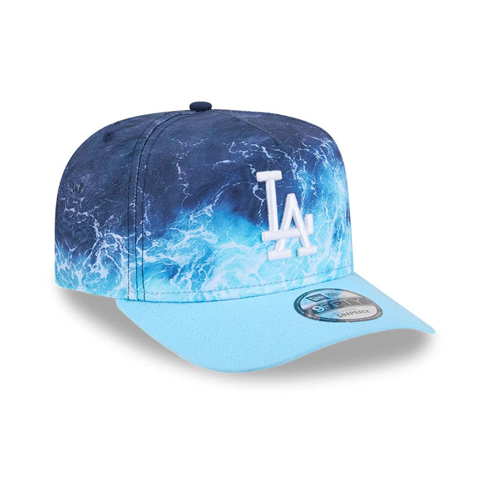 Pictured is this MLB Deep Water LA Dodgers 9FIFTY A-Frame Snapback cap in Blue. 4
