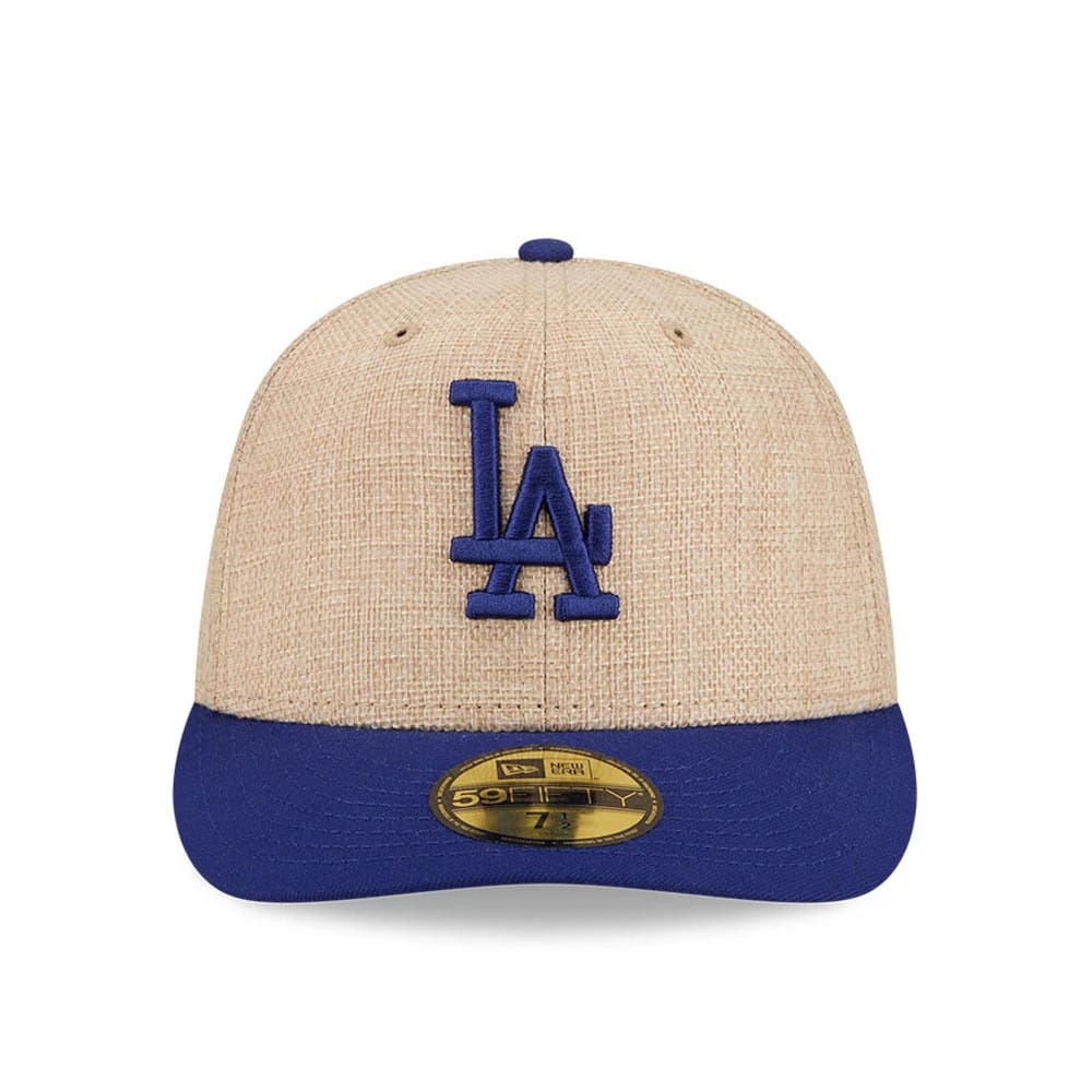 Pictured is this MLB Twine LA Dodgers 59FIFTY Fitted cap in dark blue. 3