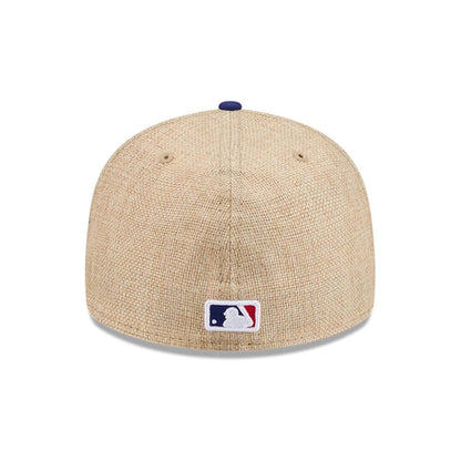 Pictured is this MLB Twine LA Dodgers 59FIFTY Fitted cap in dark blue. 5