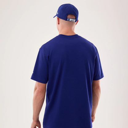 The model is wearing this MLB Life Graphic LA Dodgers T-Shirt in dark blue. 2
