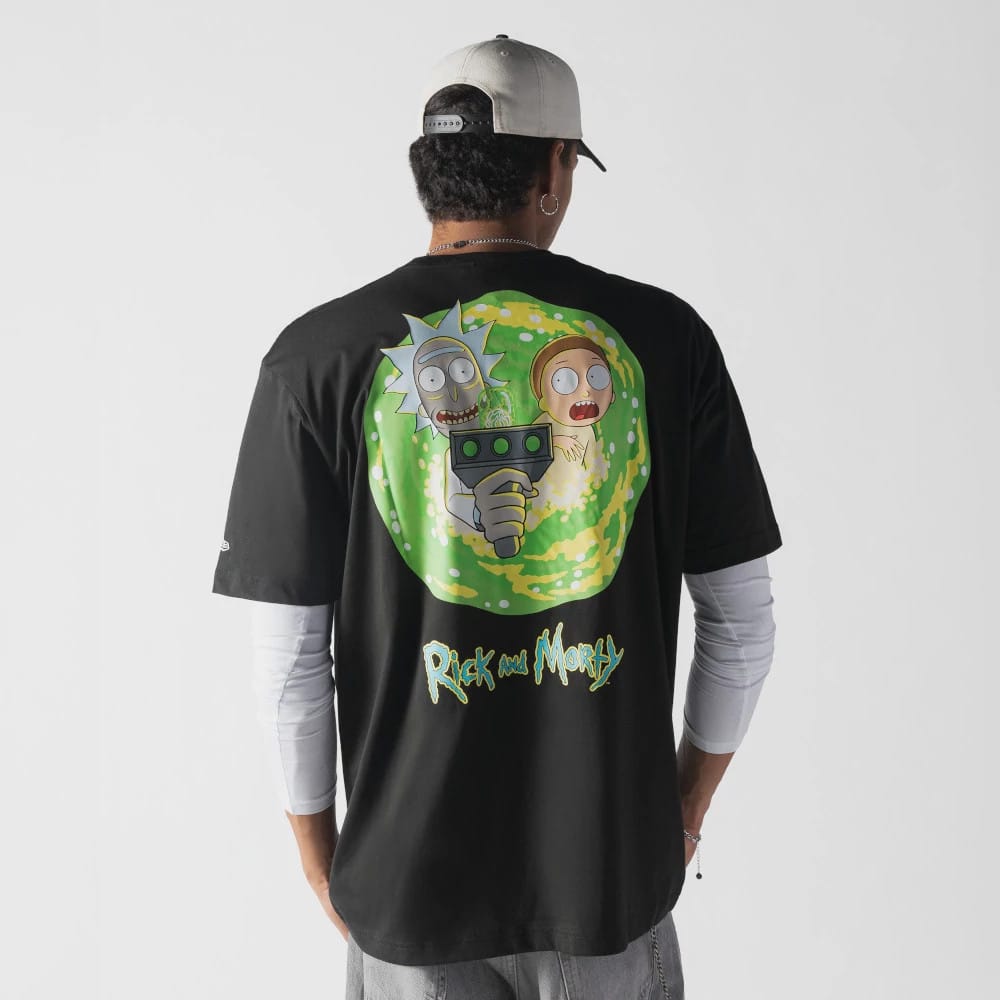 The model is wearing this Rick And Morty T-Shirt in black. 2