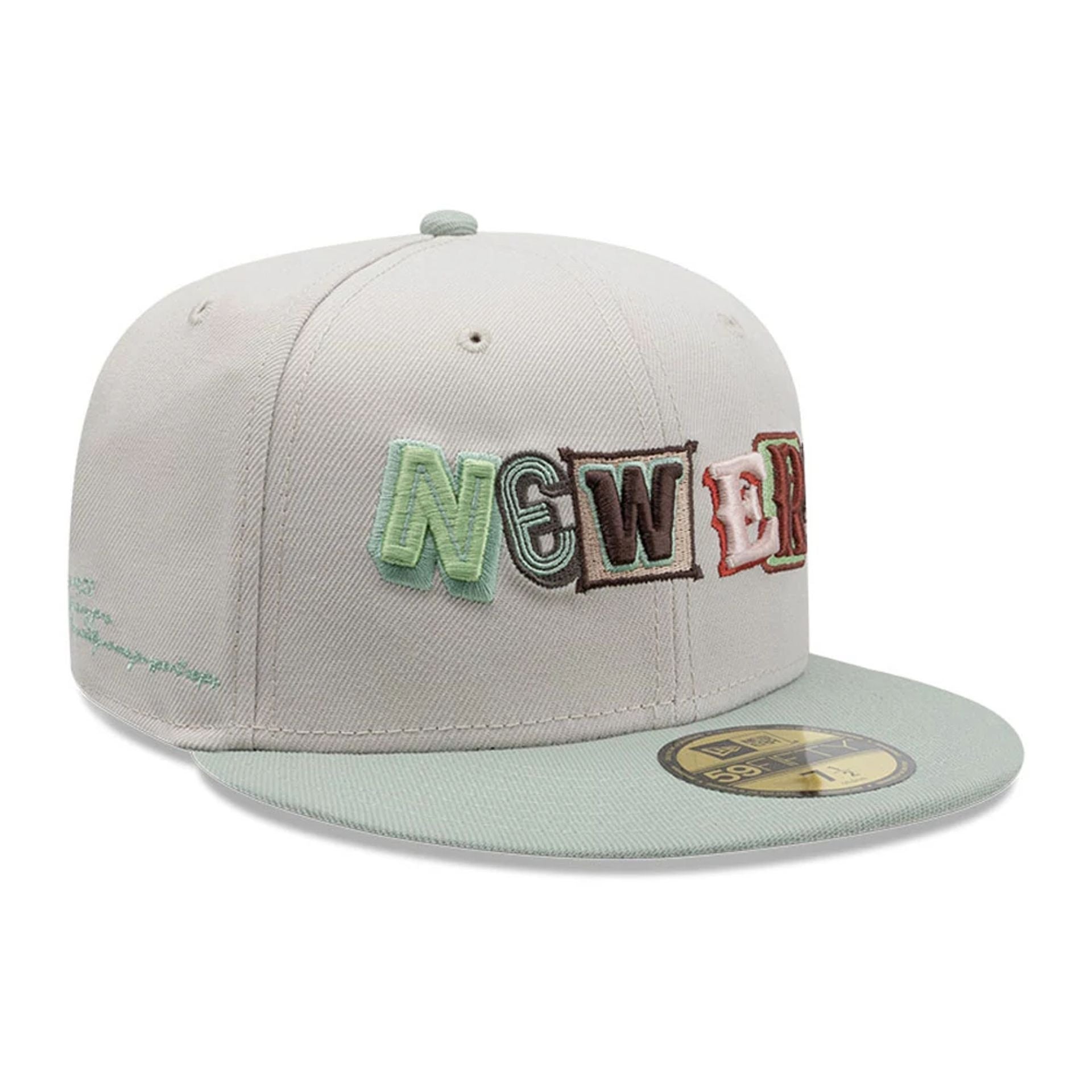 Pictured is this New Era DIY Note 59FIFTY Fitted cap in Light Beige. 4