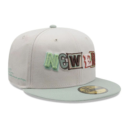 Pictured is this New Era DIY Note 59FIFTY Fitted cap in Light Beige. 4