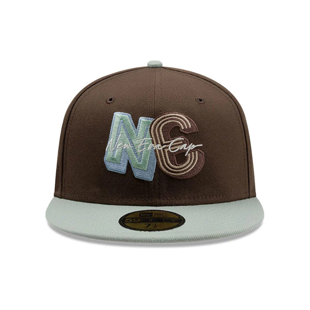 Pictured is this New Era DIY Note 59FIFTY Fitted cap in dark brown. 3