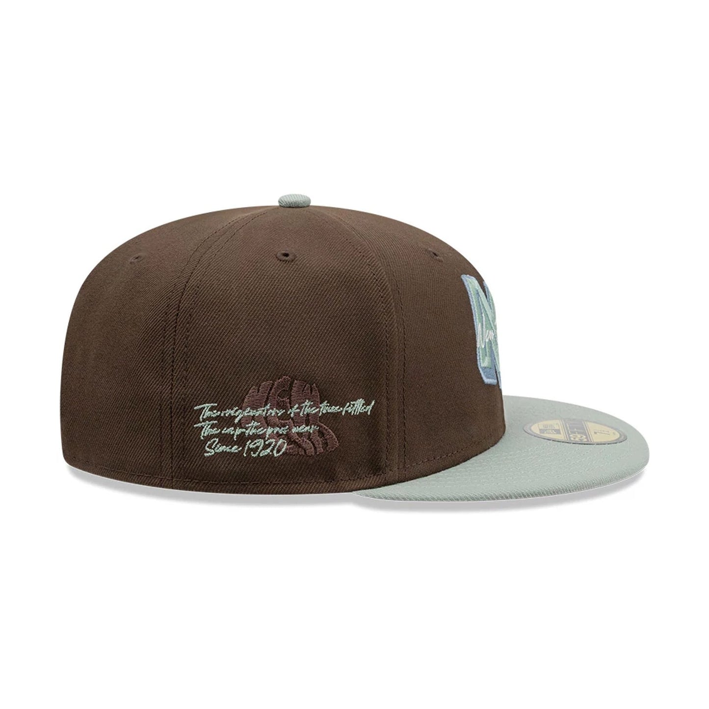 Pictured is this New Era DIY Note 59FIFTY Fitted cap in dark brown. 6