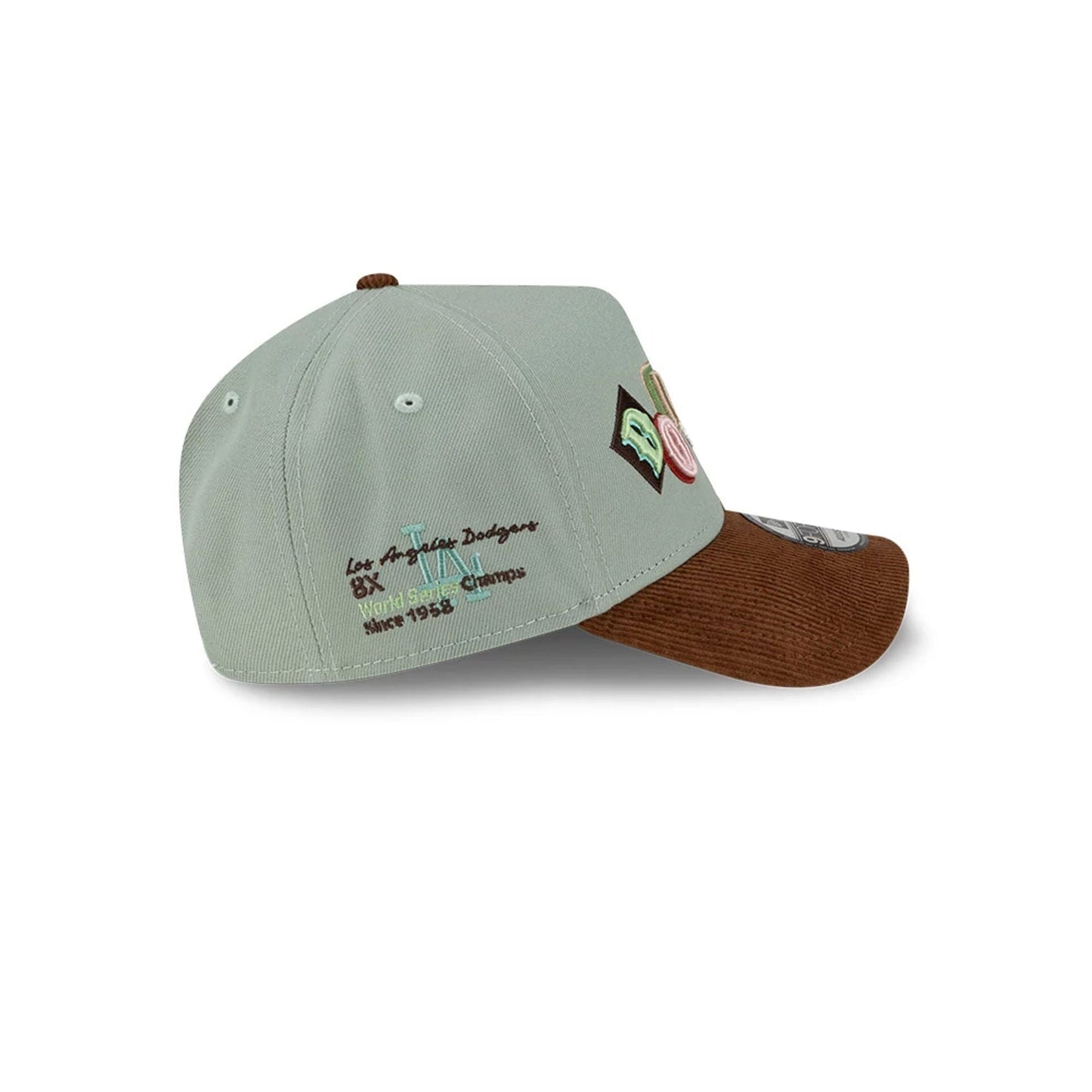 Pictured is this MLB DIY Note LA Dodgers 9FORTY A-Frame cap in dark brown. 6