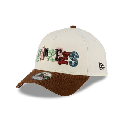 Pictured is this MLB DIY Note New York Yankees 9FORTY A-Frame cap in dark brown. 4