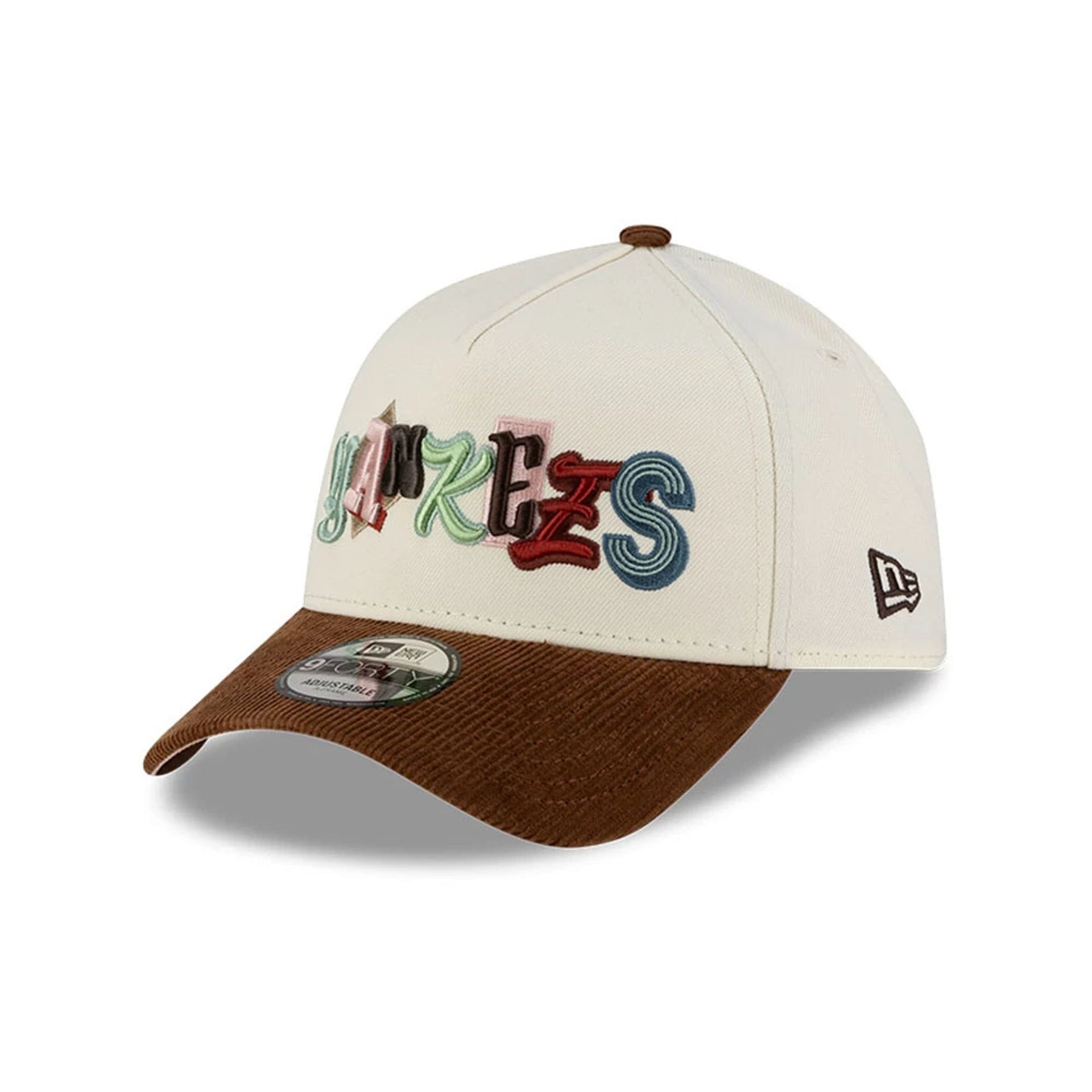Pictured is this MLB DIY Note New York Yankees 9FORTY A-Frame cap in dark brown. 4