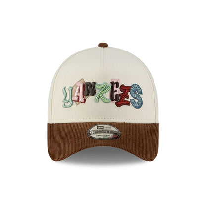 Pictured is this MLB DIY Note New York Yankees 9FORTY A-Frame cap in dark brown. 3