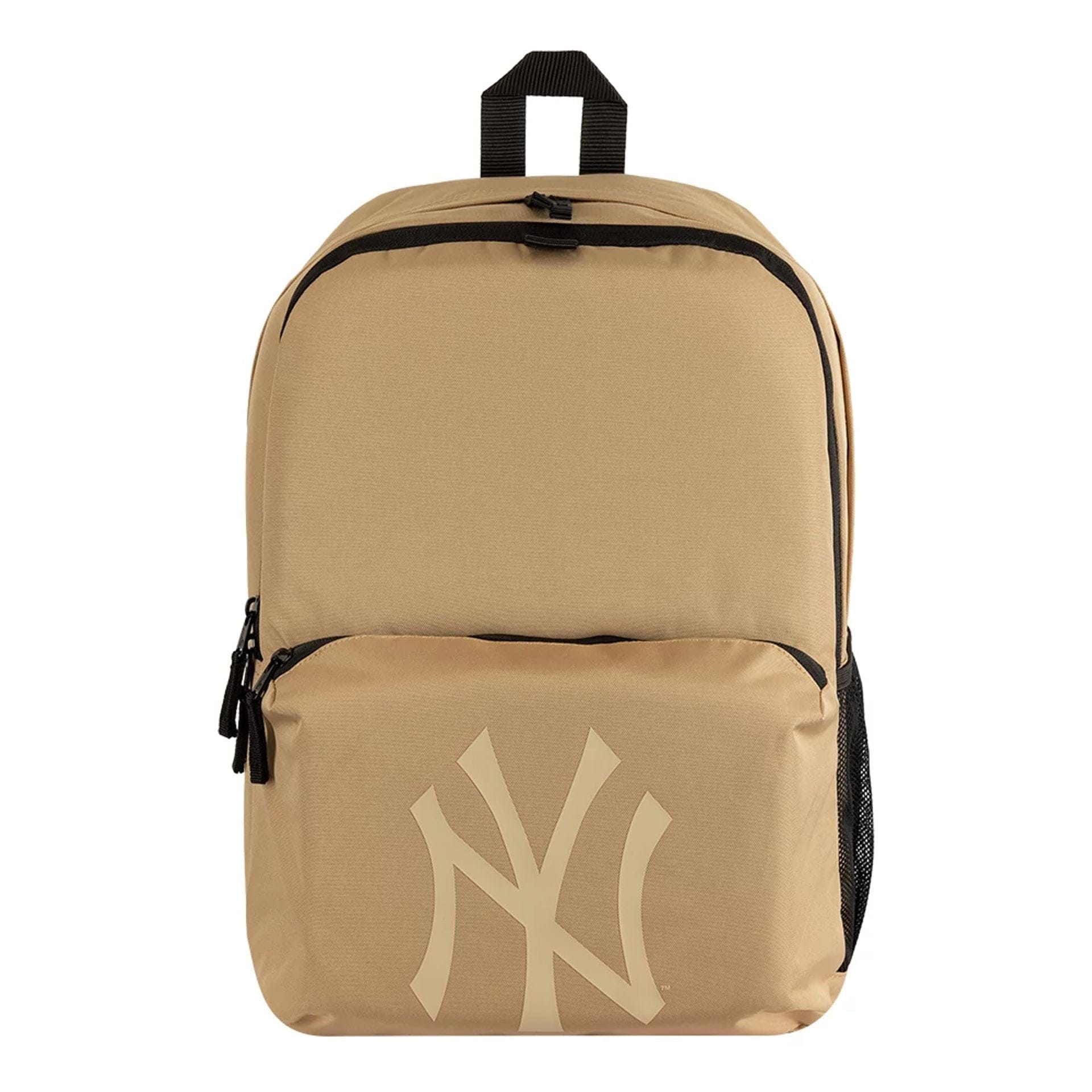 Pictured is this MLB New York Yankees Stadium Backpack in light beige. 3
