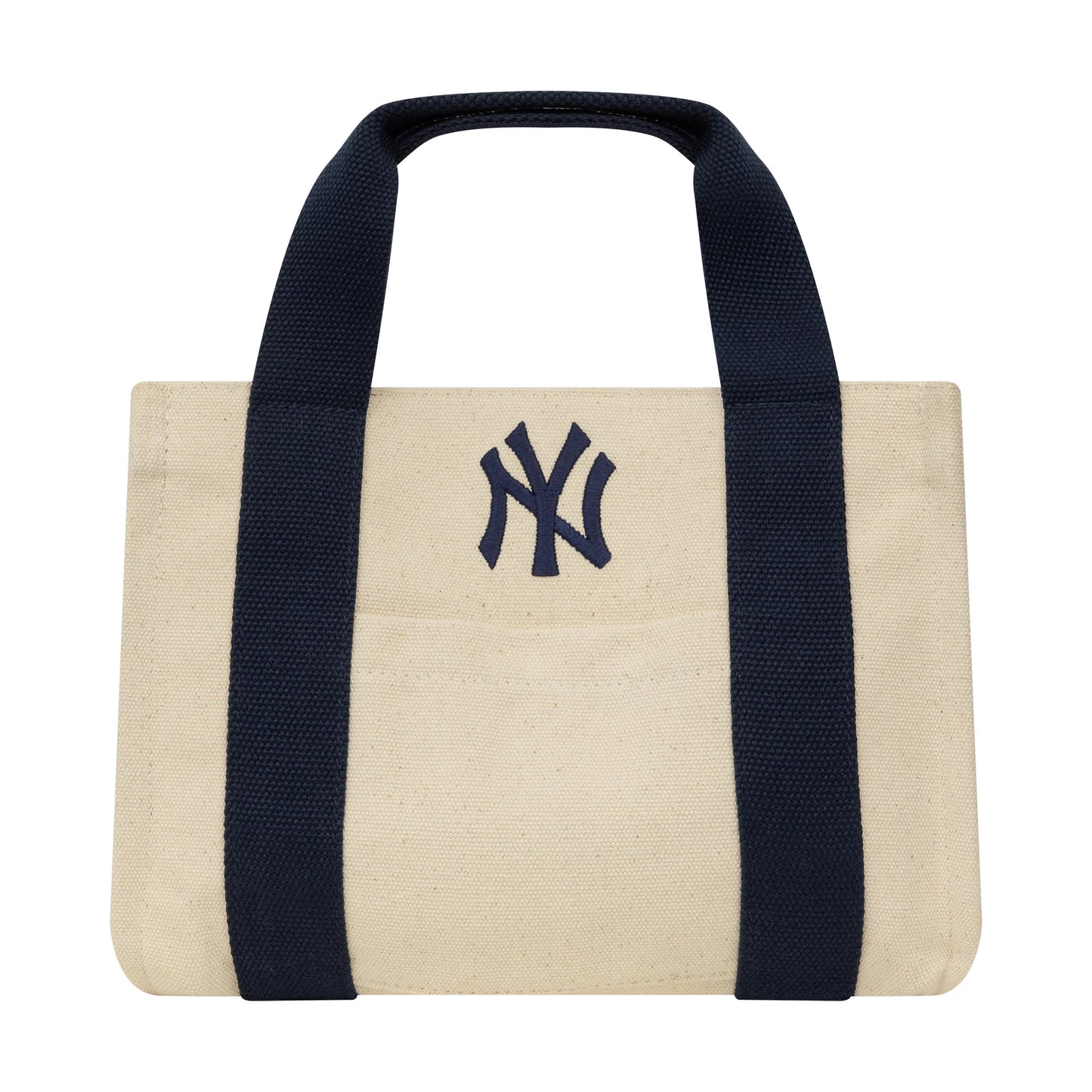 Pictured is this MLB New York Yankees Tote Bag in light beige & navy. 2