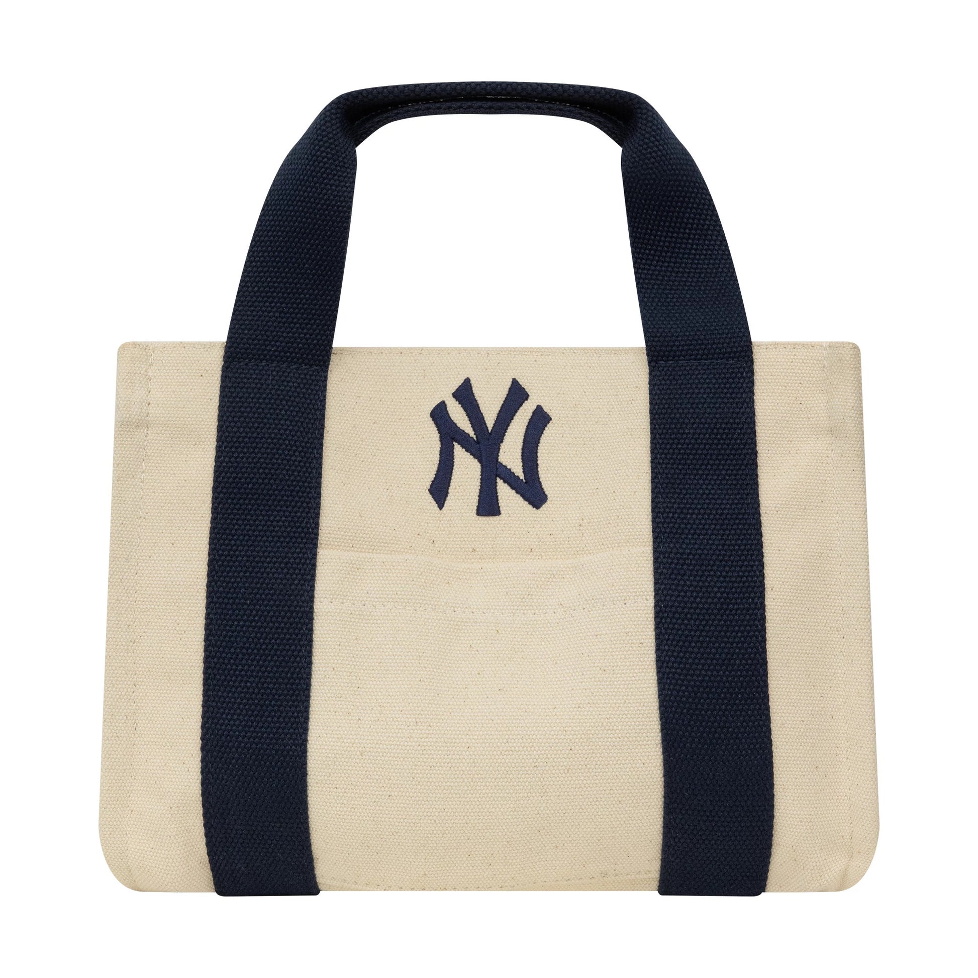 Pictured is this MLB New York Yankees Tote Bag in light beige & navy. 2
