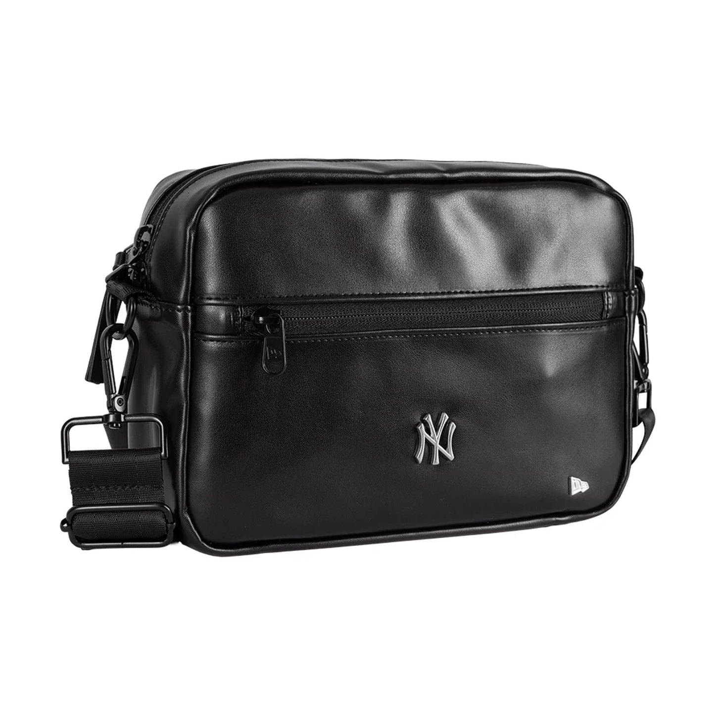 Pictured is this MLB PU Pin New York Yankees Camera Bag in black. 3
